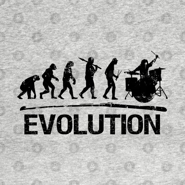 Gist Evolution Of The Drummer Print Drumming Present Print by Linco